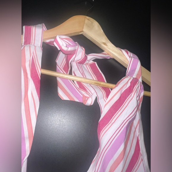 Loft Striped Crossover Halter Top Size Large EUC - Picture 10 of 13